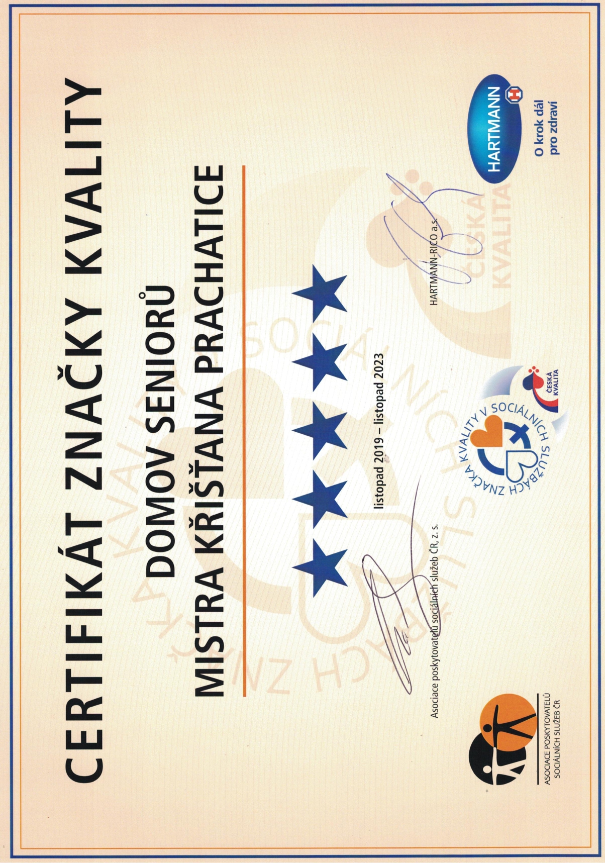 Certifikát značky kvality